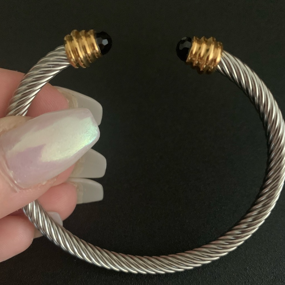 Stainless Steel DYI (David Yurmen Inspired) Braided Cuff Bangle Bracelet - Picture 7 of 11